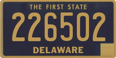 DE license plate 226502