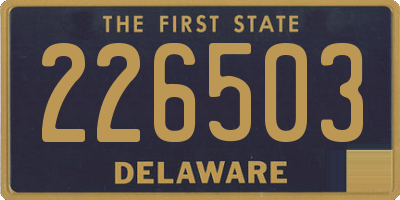 DE license plate 226503
