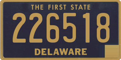 DE license plate 226518