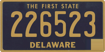 DE license plate 226523