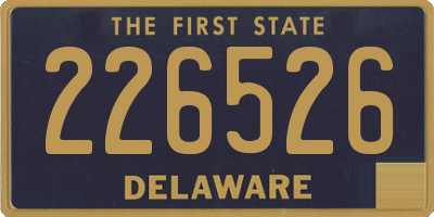 DE license plate 226526