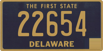 DE license plate 22654