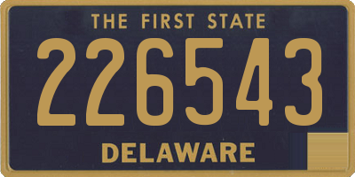 DE license plate 226543