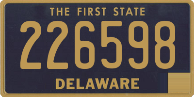DE license plate 226598