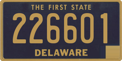 DE license plate 226601