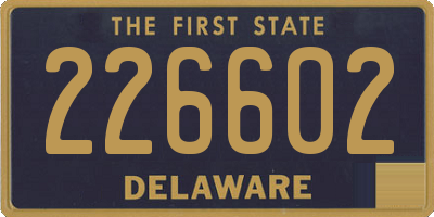 DE license plate 226602
