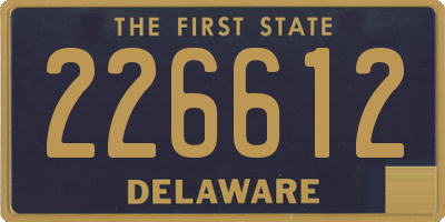 DE license plate 226612