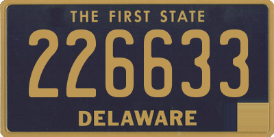 DE license plate 226633