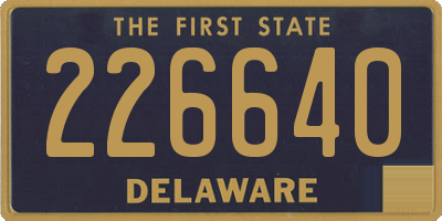 DE license plate 226640