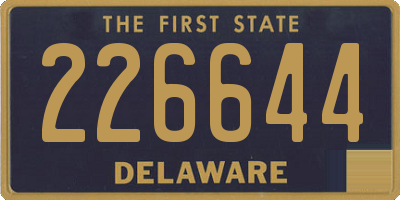 DE license plate 226644