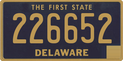 DE license plate 226652