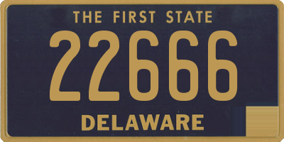 DE license plate 22666