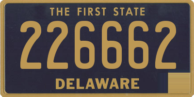 DE license plate 226662