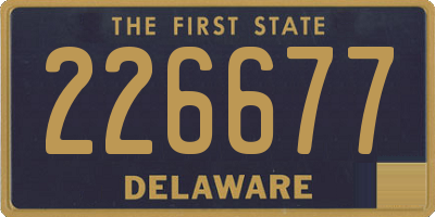 DE license plate 226677