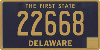 DE license plate 22668