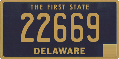 DE license plate 22669