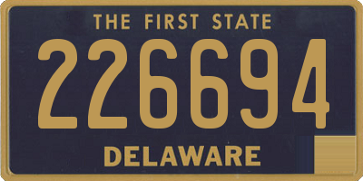 DE license plate 226694
