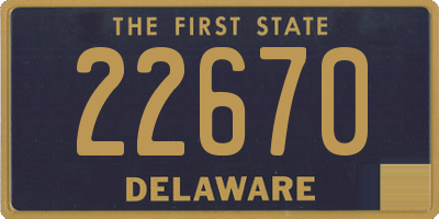 DE license plate 22670