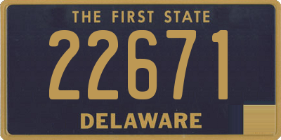 DE license plate 22671