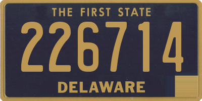 DE license plate 226714