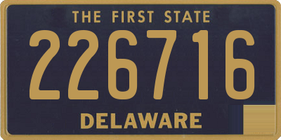 DE license plate 226716