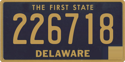 DE license plate 226718