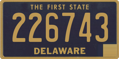 DE license plate 226743