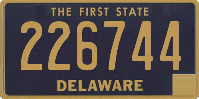 DE license plate 226744