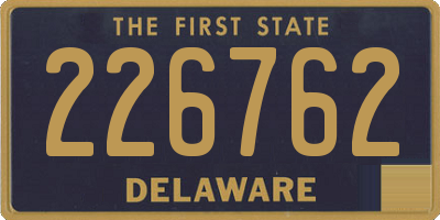 DE license plate 226762