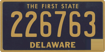 DE license plate 226763