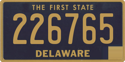 DE license plate 226765