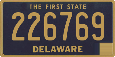 DE license plate 226769