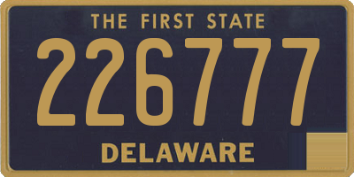 DE license plate 226777