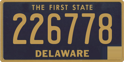 DE license plate 226778