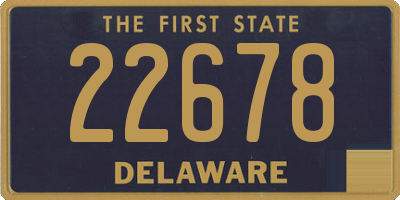 DE license plate 22678