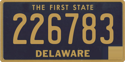 DE license plate 226783