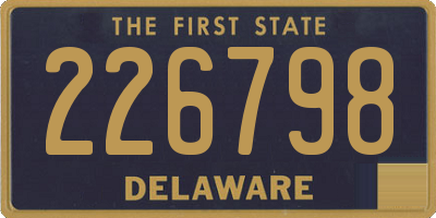 DE license plate 226798