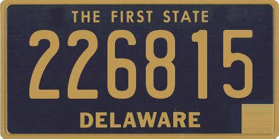 DE license plate 226815