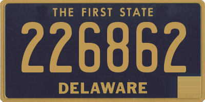 DE license plate 226862