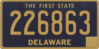 DE license plate 226863