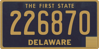 DE license plate 226870