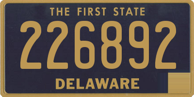 DE license plate 226892