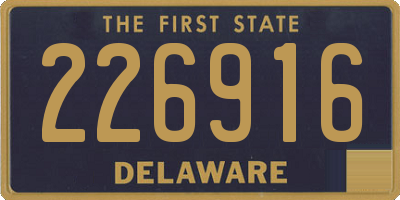 DE license plate 226916