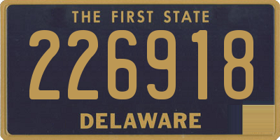 DE license plate 226918