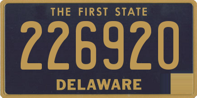 DE license plate 226920