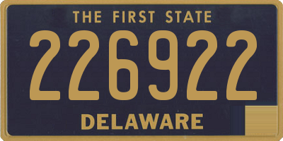 DE license plate 226922