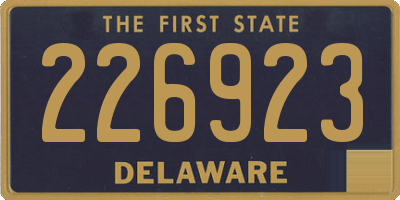 DE license plate 226923