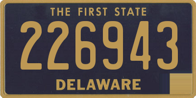 DE license plate 226943