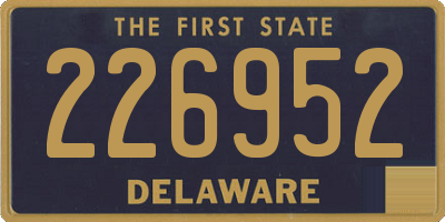 DE license plate 226952