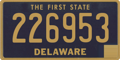 DE license plate 226953
